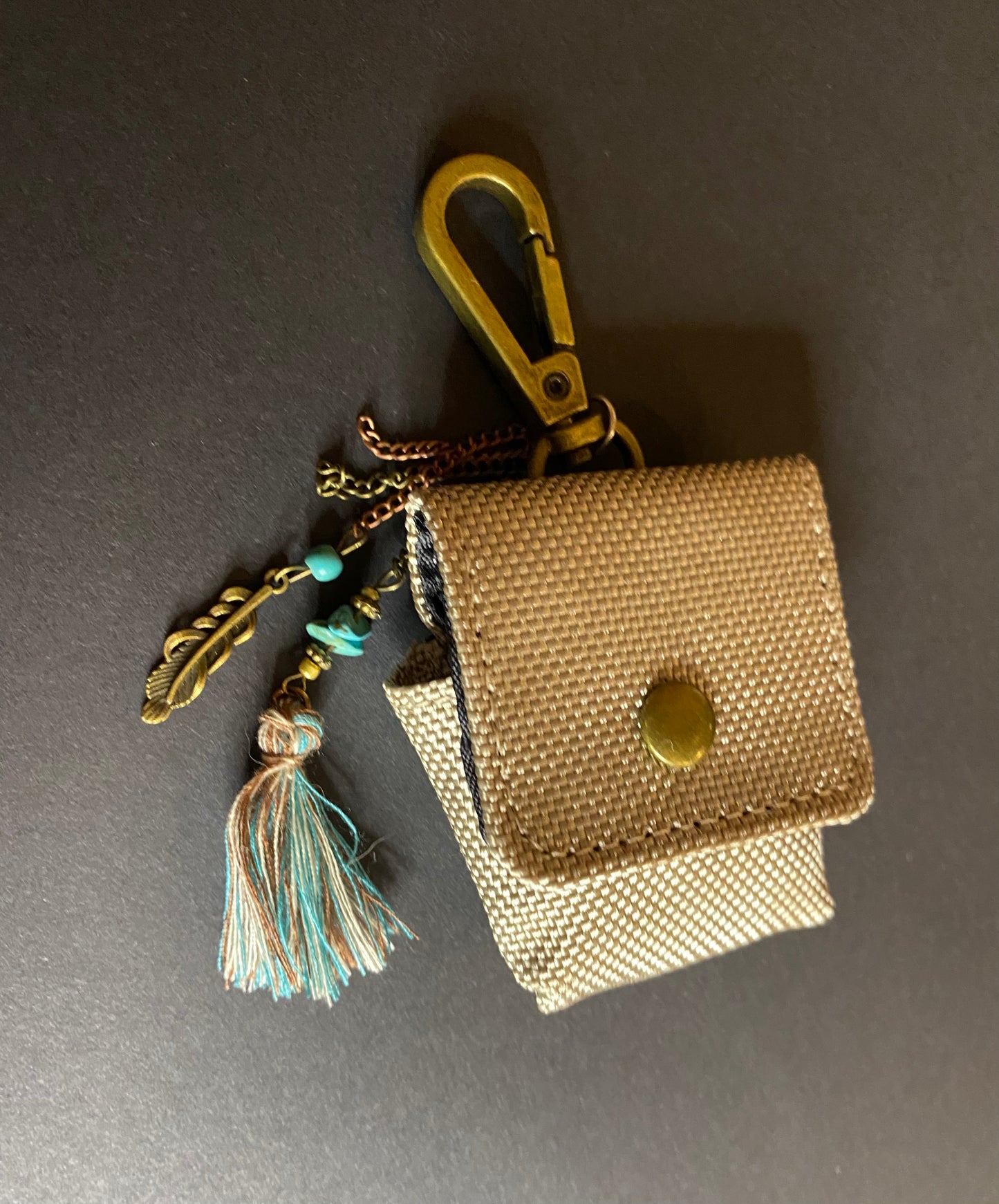 Tan Crystal Pouch